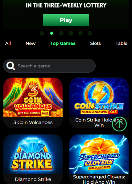 Patrick Spins Casino Mobile screenshot